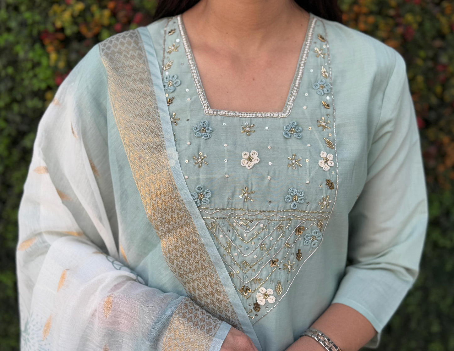 Roman silk kurti