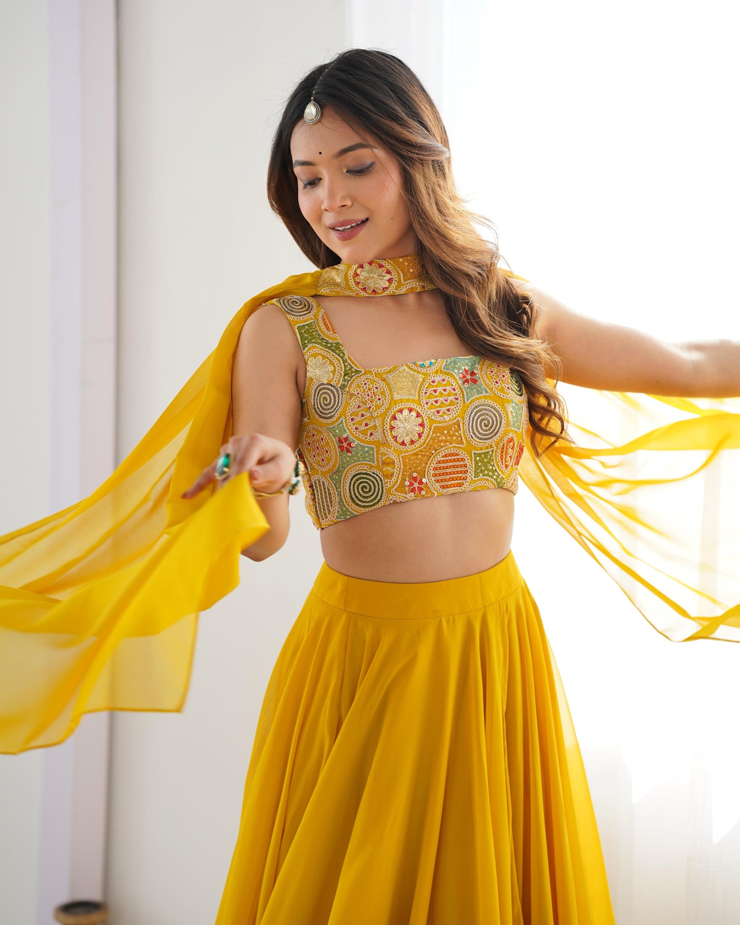 Blooming lehnga choli