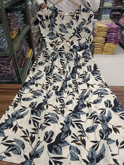 Gown floral leaf