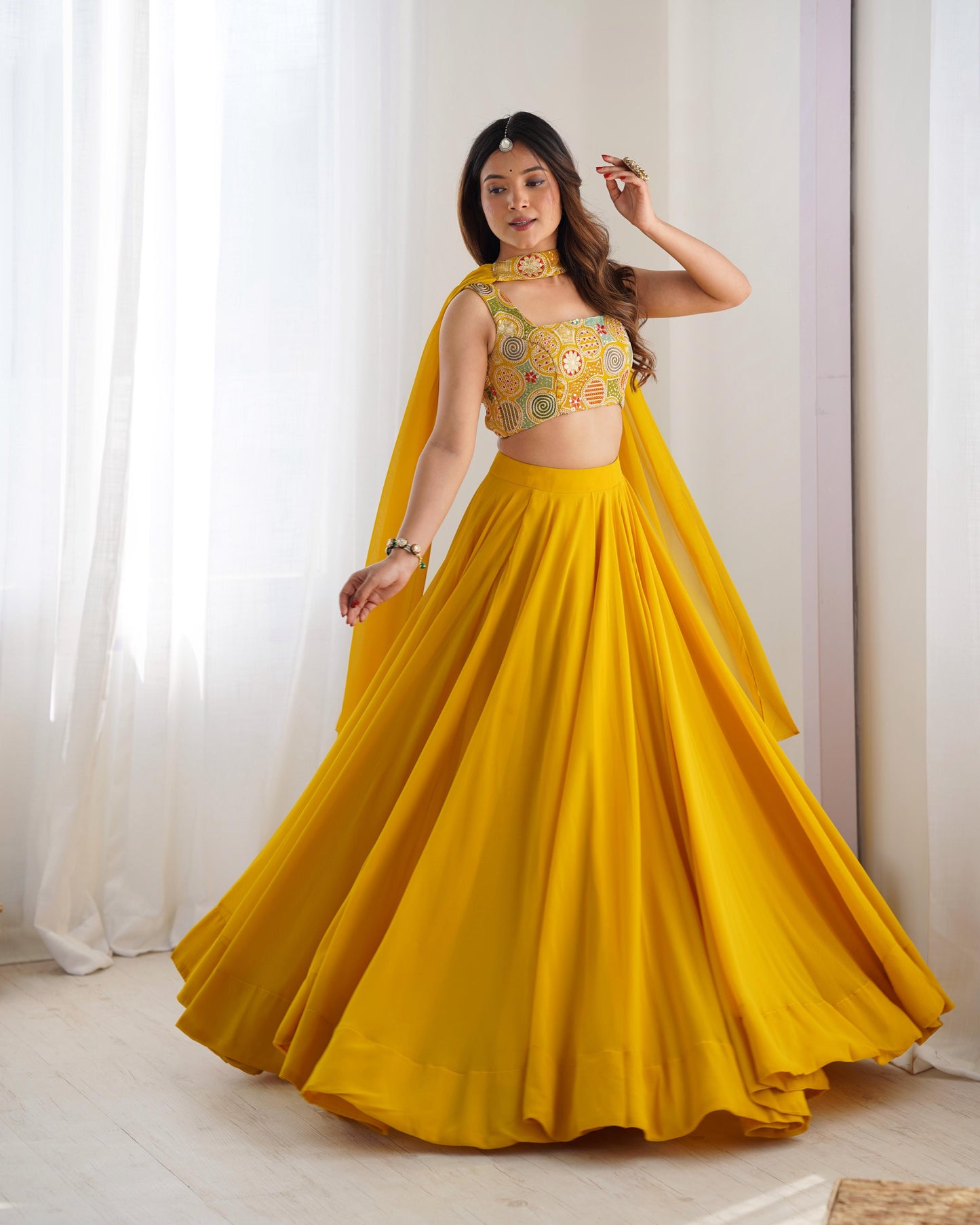 Blooming lehnga choli