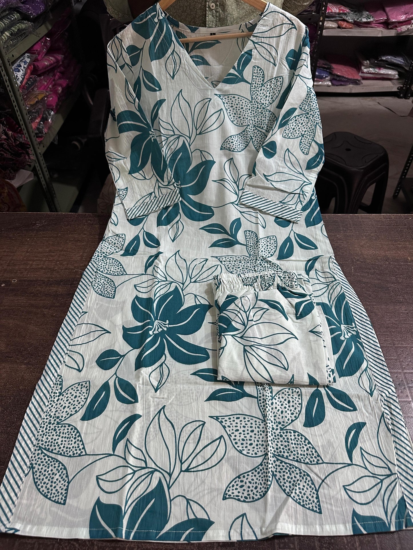 Floral leaf Kurti