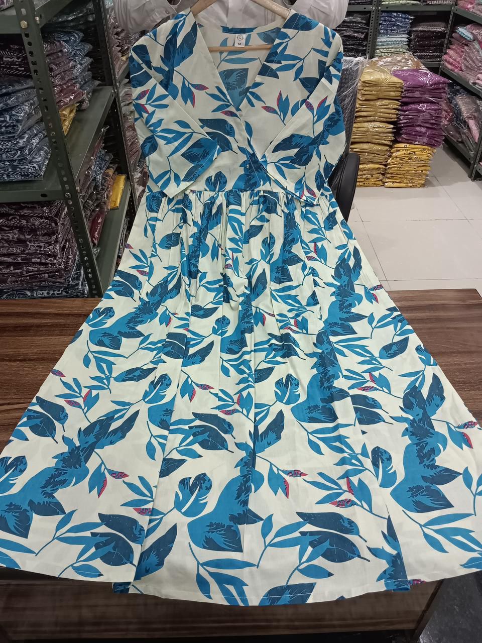 Gown floral leaf