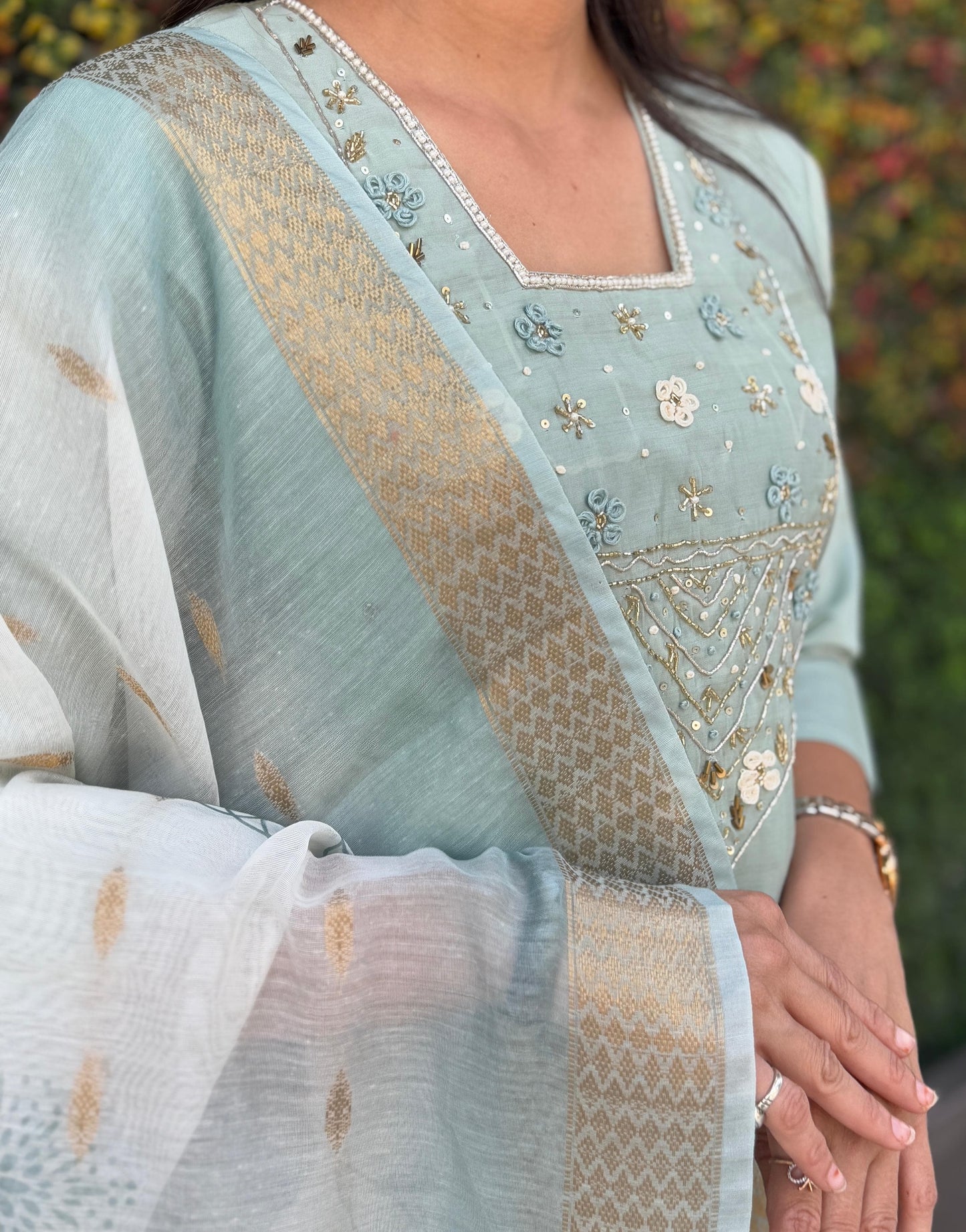 Roman silk kurti