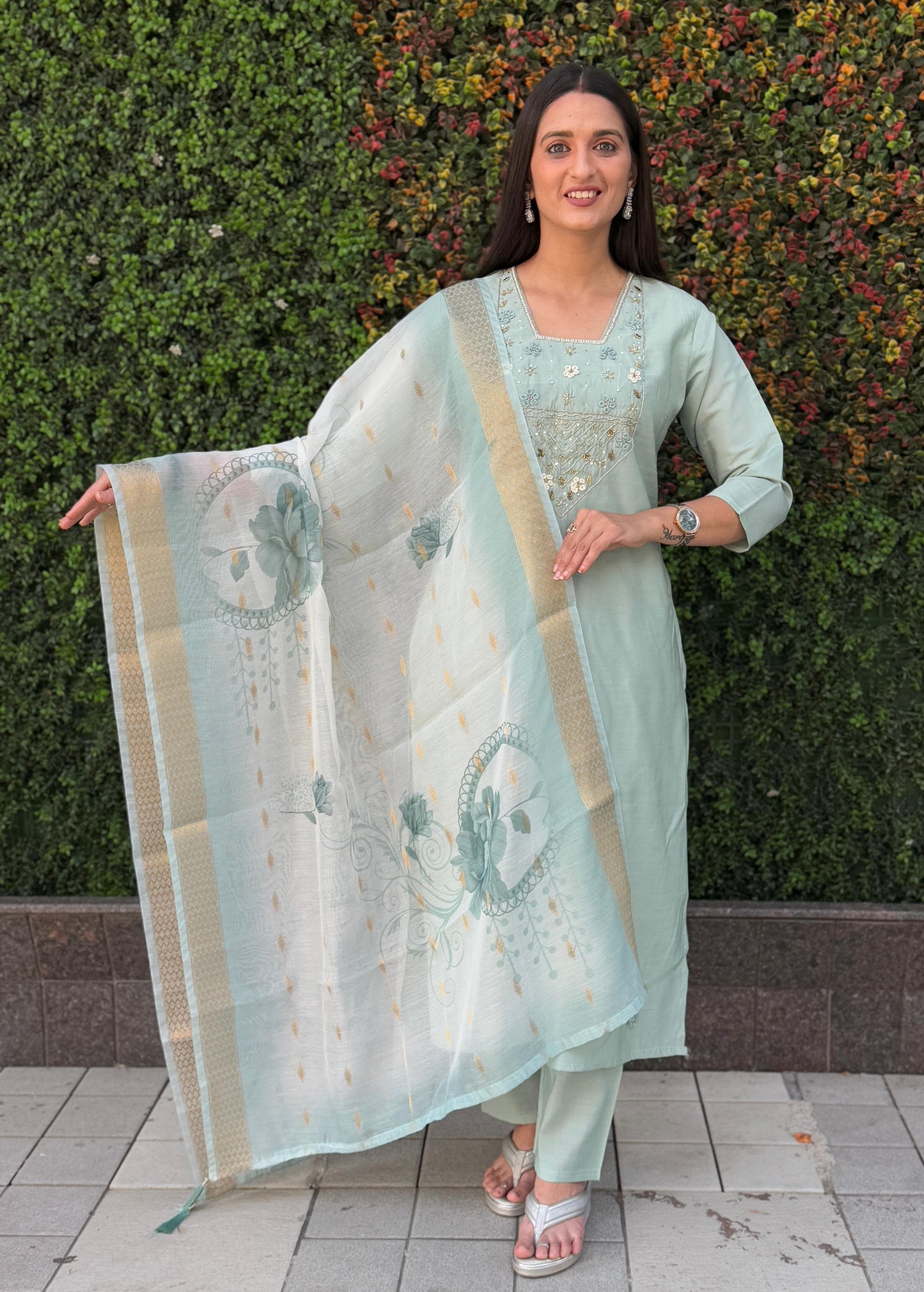 Roman silk kurti