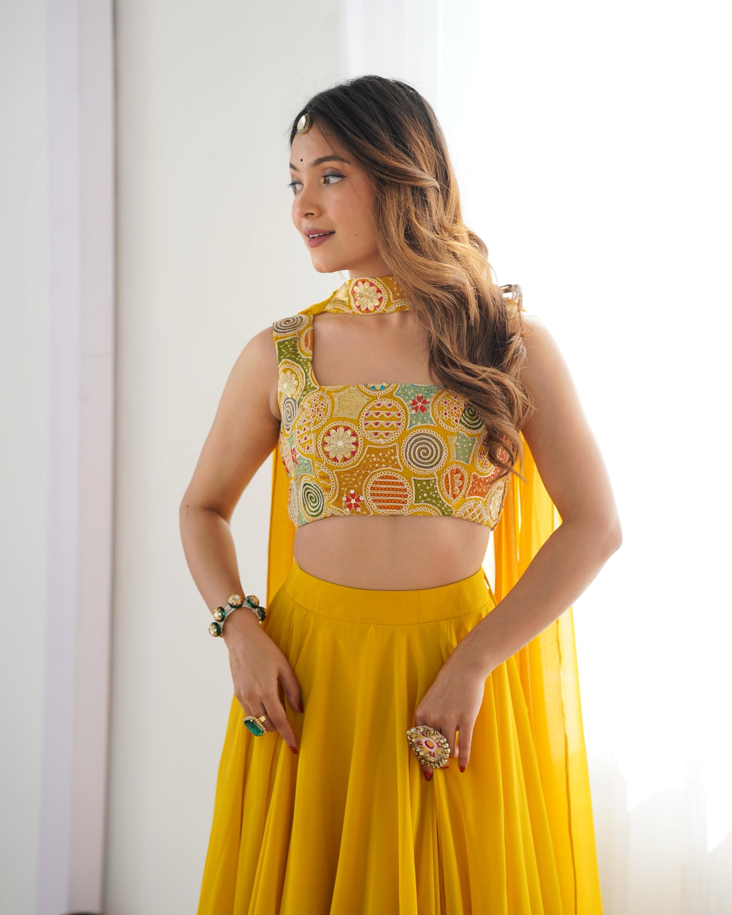 Blooming lehnga choli