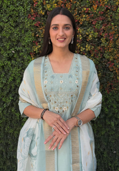 Roman silk kurti