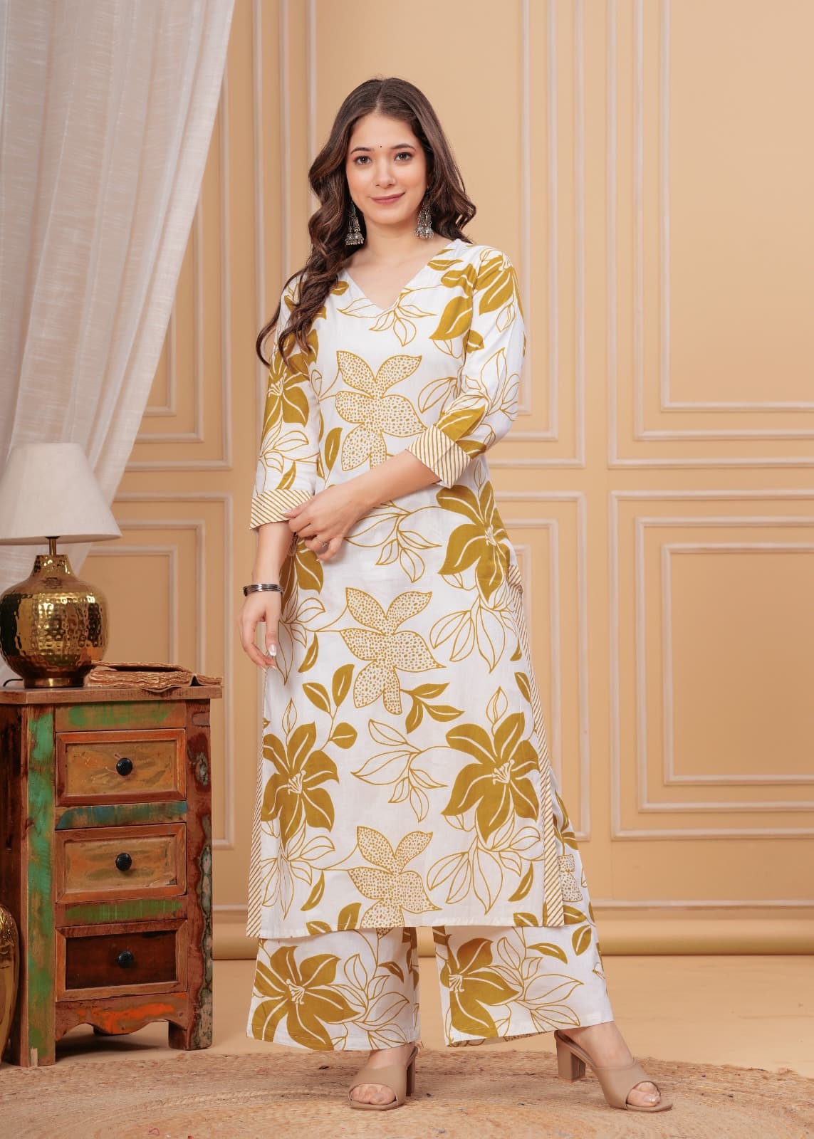 Floral leaf Kurti