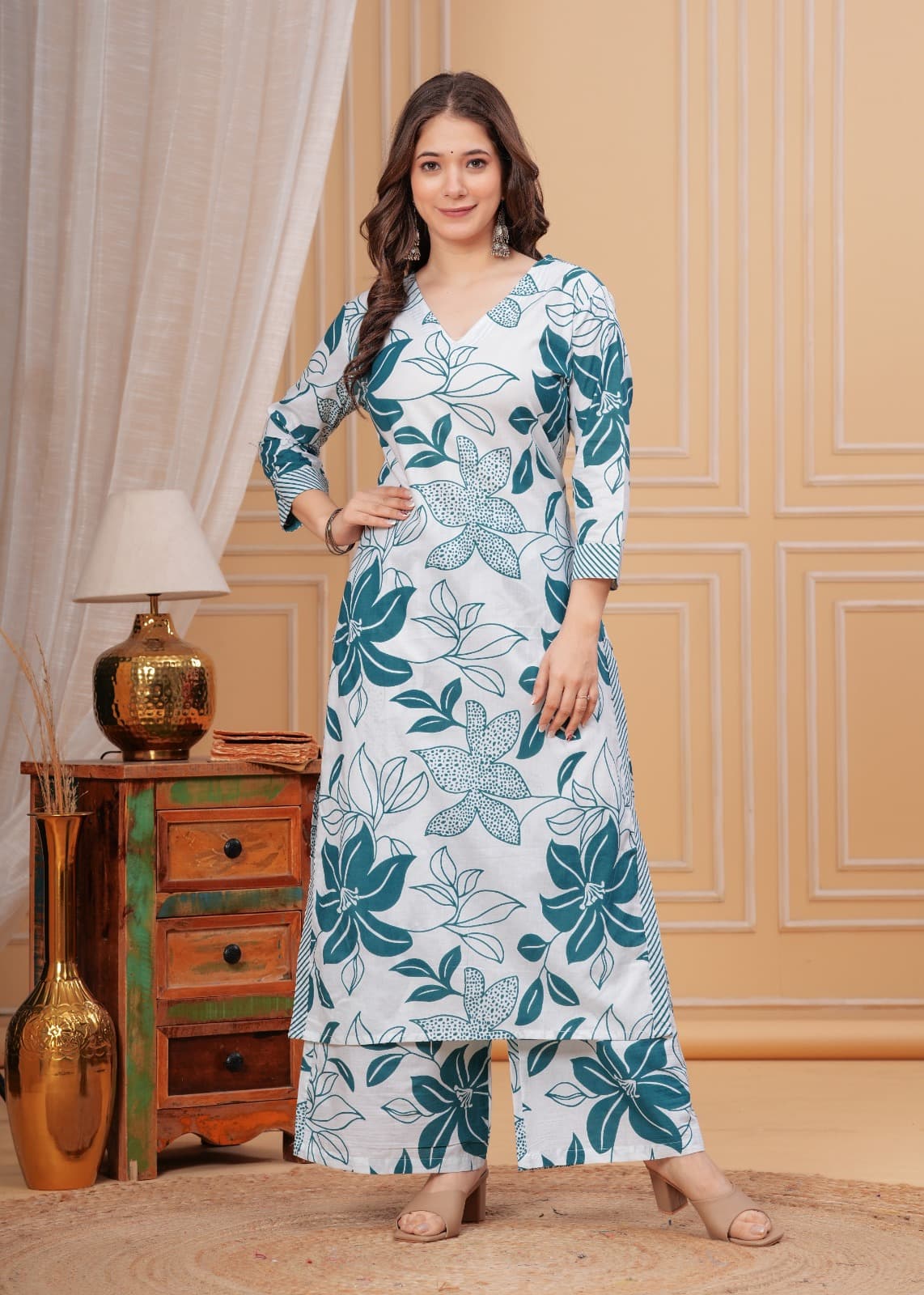 Floral leaf Kurti