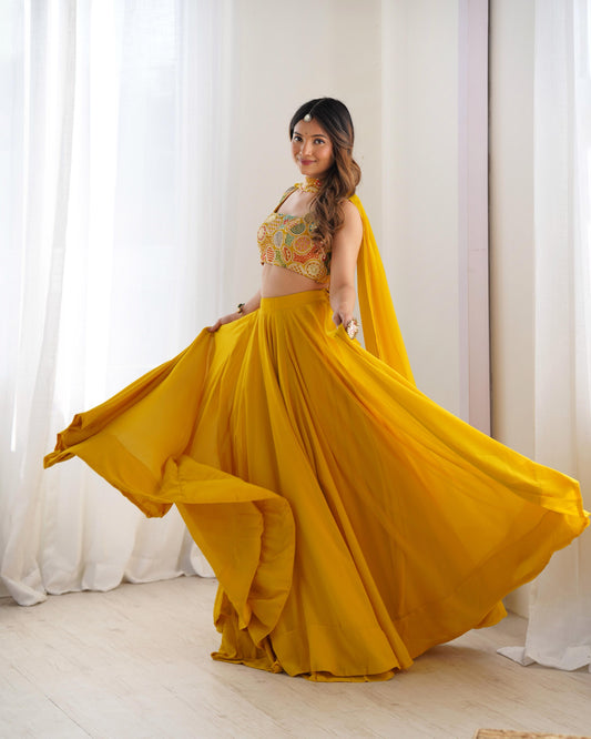 Blooming lehnga choli