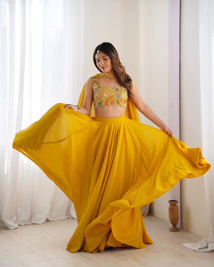 Blooming lehnga choli